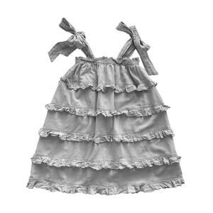 Yo Baby Gray Ruffle Tank Dress Size 6